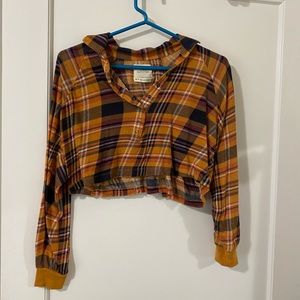 Urban outfitters cropped flannel